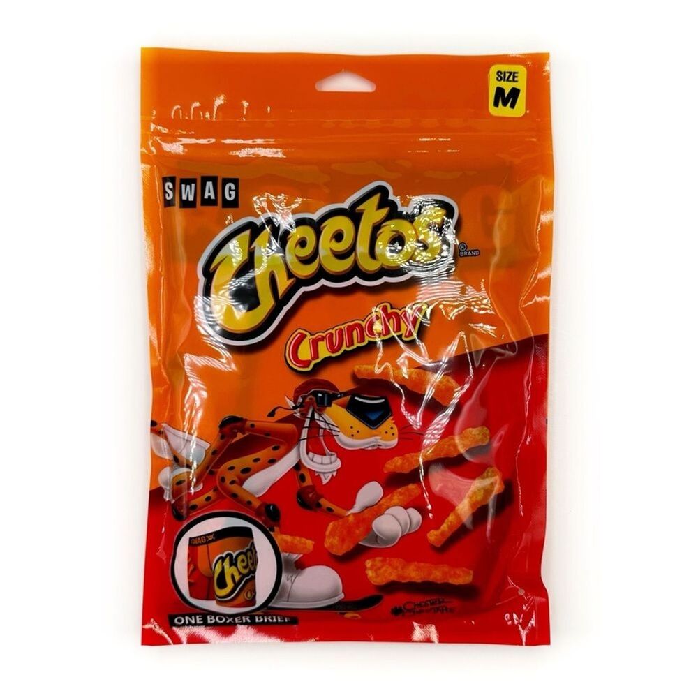 Cheetos Swag Boxer Briefs Mens Medium Underwear Orange Logo NWT